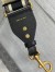 Dior Shoulder Strap with Ring in Black Embroidery Canvas