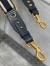 Dior Adjustable Shoulder Strap with Ring in Blue Embroidery Canvas