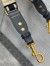 Dior Adjustable Shoulder Strap with Ring in Blue Embroidery Canvas