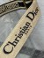 Dior Adjustable Shoulder Strap with Ring in Black Embroidery Canvas
