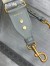 Dior Shoulder Strap with Ring in Gray Oblique Embroidery