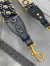 Dior Adjustable Shoulder Strap with Ring in Blue Oblique Embroidery