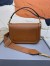 Valentino Alltime Shoulder Bag in Brown Grained Leather