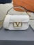 Valentino Alltime Shoulder Bag in White Grained Leather