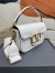 Valentino Alltime Shoulder Bag in White Grained Leather