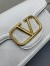 Valentino Alltime Shoulder Bag in White Grained Leather