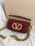 Valentino Loco Small Shoulder Bag in Bordeaux Calfskin With Jewel Logo