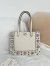 Valentino Nellcote Mini Shopping Bag in White Grained Calfskin