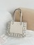 Valentino Nellcote Mini Shopping Bag in White Grained Calfskin