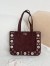 Valentino Nellcote Mini Shopping Bag in Chocolate Suede Calfskin