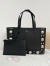 Valentino Nellcote Medium Shopping Bag in Black Grained Calfskin