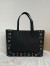 Valentino Nellcote Medium Shopping Bag in Black Grained Calfskin