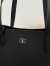 Valentino Nellcote Medium Shopping Bag in Black Grained Calfskin