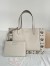 Valentino Nellcote Medium Shopping Bag in White Grained Calfskin