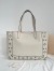 Valentino Nellcote Medium Shopping Bag in White Grained Calfskin