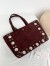 Valentino Nellcote Medium Shopping Bag in Chocolate Suede Calfskin