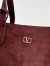 Valentino Nellcote Medium Shopping Bag in Chocolate Suede Calfskin