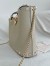 Valentino Rockstud Small Shopping Bag in White Grainy Calfskin