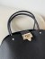 Valentino Small Rockstud Foldover Top Handle Bag in Black Grainy Leather
