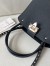 Valentino Small Rockstud Foldover Top Handle Bag in Black Grainy Leather