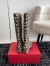 Valentino VLogo Type Knee Boots in Black Toile Iconographe fabric