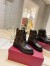 Valentino Vlogo Signature Combat Boots in Noir Toile Iconographe