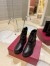 Valentino Vlogo Signature Combat Boots in Noir Toile Iconographe