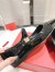 Valentino Tiptoe Ballet Flats In Black Patent Leather