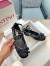 Valentino Garavani Rockstud Ballerina In Black Satin