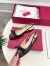 Valentino Valet Du Roi Slingback Ballerina in Black Lambskin