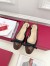 Valentino Valet Du Roi Slingback Ballerina in Black Lambskin