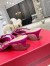 Valentino VLogo Mules 40mm In Rose Purple Patent Leather