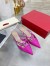 Valentino VLogo Mules 40mm In Rose Purple Patent Leather