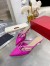 Valentino VLogo Mules 40mm In Rose Purple Patent Leather