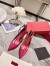 Valentino Tan-Go Pumps 100mm In Rose Red Patent Leather