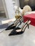 Valentino Vlogo Slingback Pumps 80mm In Black Patent Leather