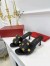 Valentino Roman Stud Slide Sandals 65mm In Black Lambskin