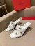 Valentino Roman Stud Slide Sandals 65mm In White Lambskin