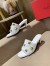 Valentino Roman Stud Slide Sandals 65mm In White Lambskin