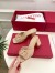 Valentino VLogo Slide Sandals 60mm in Rose Cannelle Patent Leather