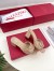 Valentino VLogo Slide Sandals 60mm in Rose Cannelle Patent Leather