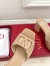Valentino VLogo Slide Sandals 60mm in Rose Cannelle Patent Leather