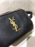 Saint Laurent Classic Monogram Belt Bag In Black Grained Leather