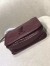 Saint Laurent WOC Niki Chain Wallet In Bordeaux Crinkled Leather