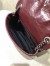 Saint Laurent WOC Niki Chain Wallet In Bordeaux Crinkled Leather