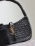 Saint Laurent Le 5 À 7 Hobo Mini Bag in Black Raffia