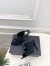 Saint Laurent Emilie Mules in Black Satin