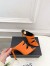 Saint Laurent Emilie Mules in Orange Satin