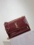 Saint Laurent Sunset Medium Chain Bag in Bordeaux Patent Calfskin