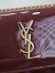 Saint Laurent Sunset Medium Chain Bag in Bordeaux Patent Calfskin